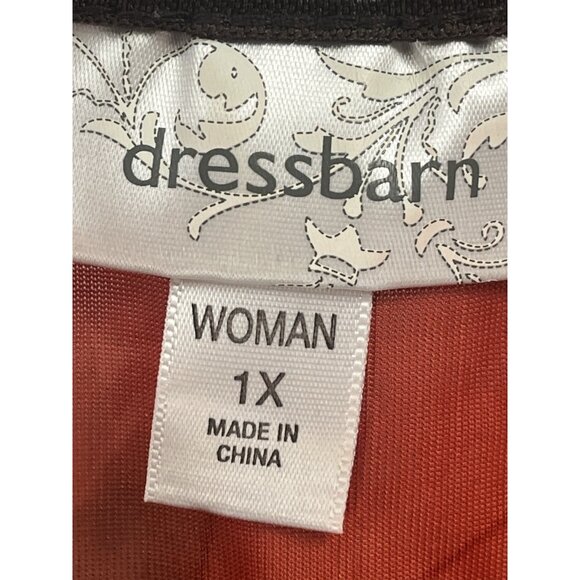 Dress Barn Y2K Velvet Paisley Ruched Square Neck Retro Grunge Whimsygoth Tee 1X - Picture 4 of 6